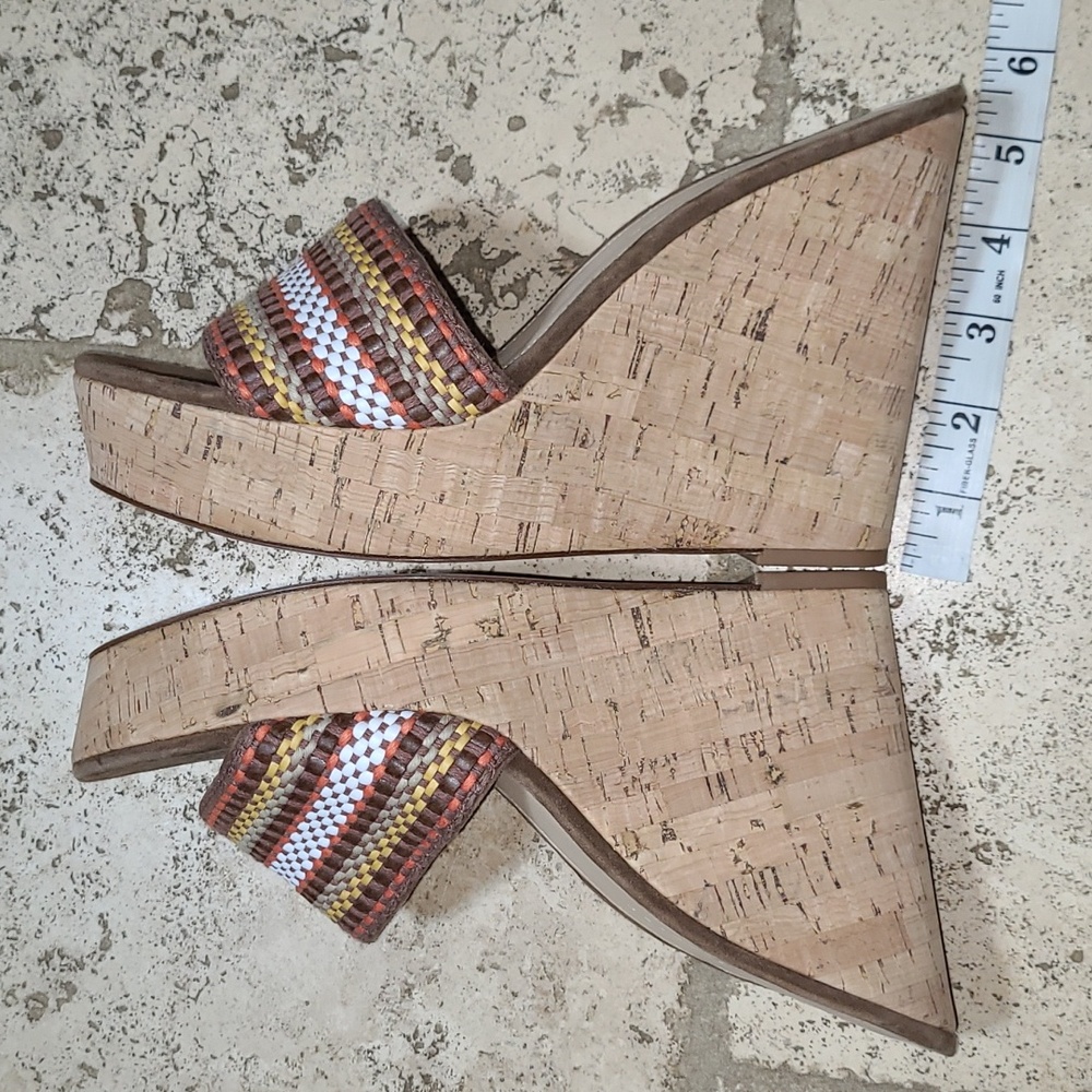Veronica Beard Dali Woven Wedges Sandals Size 10 - Picture 4 of 6